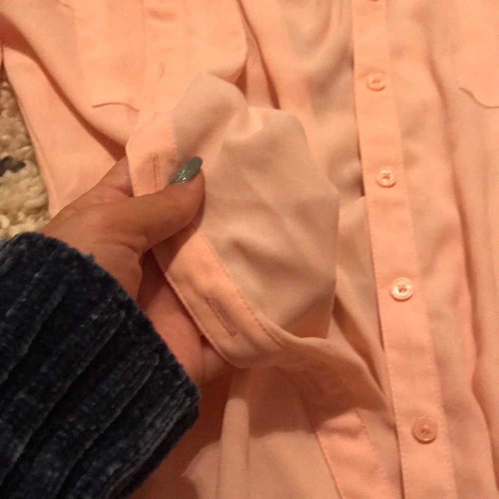 Express Portfolio Button Down In Blush - image 3